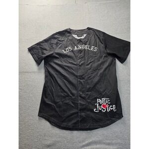 Chemistry Poetic Justice Tupac 2Pac Baseball Jersey Black Mesh Los Angeles Large